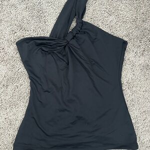 Abercrombie & Fitch Black One-Shoulder Top